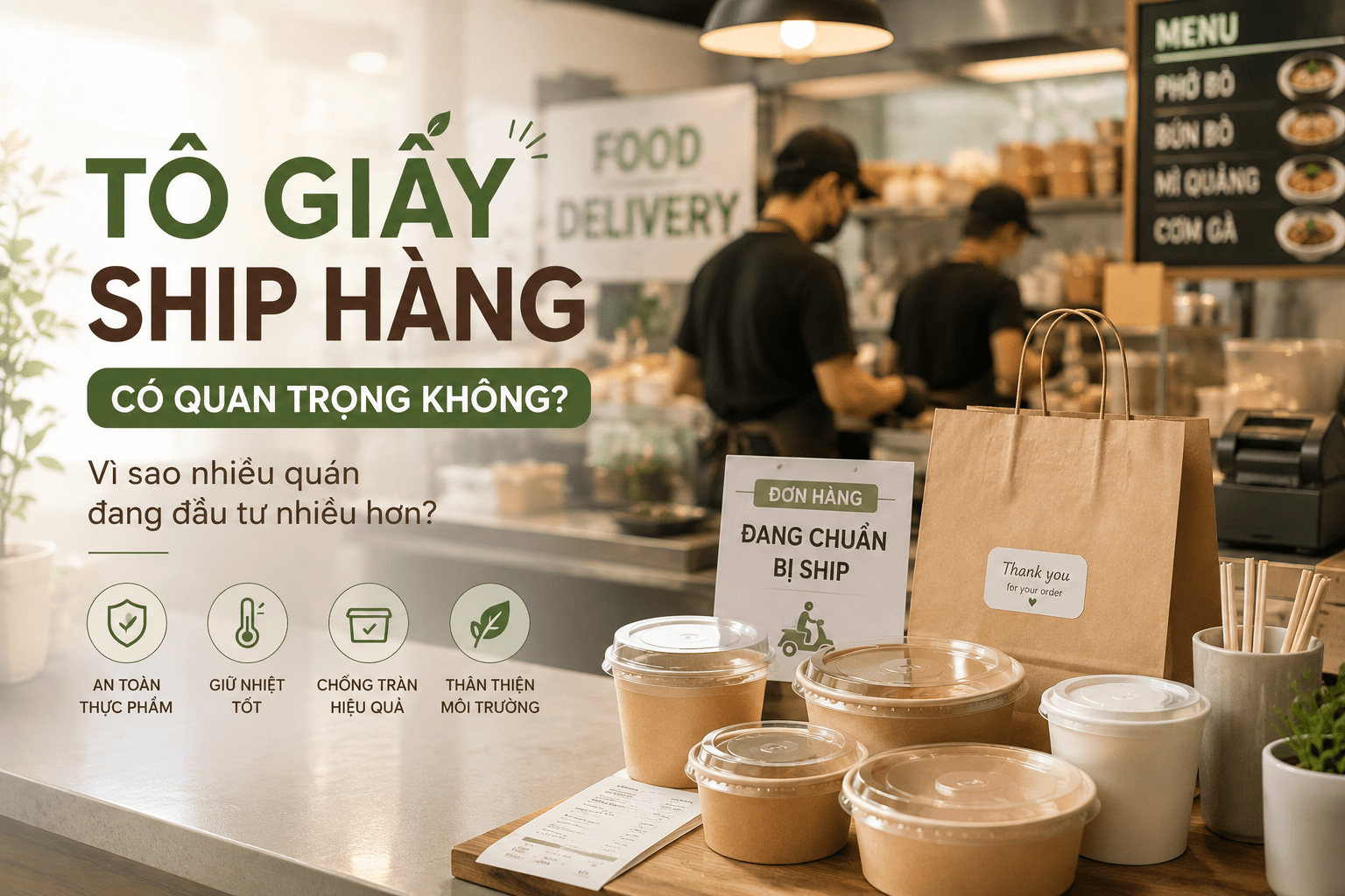Tô Giấy Ship Hàng Có Quan Trọng Không? Vì Sao Nhiều Quán Đang Đầu Tư Nhiều Hơn?