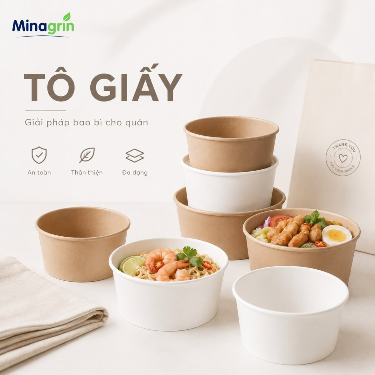 Tô giấy giá rẻ – Báo giá sỉ tô giấy cho quán ăn, nhà hàng