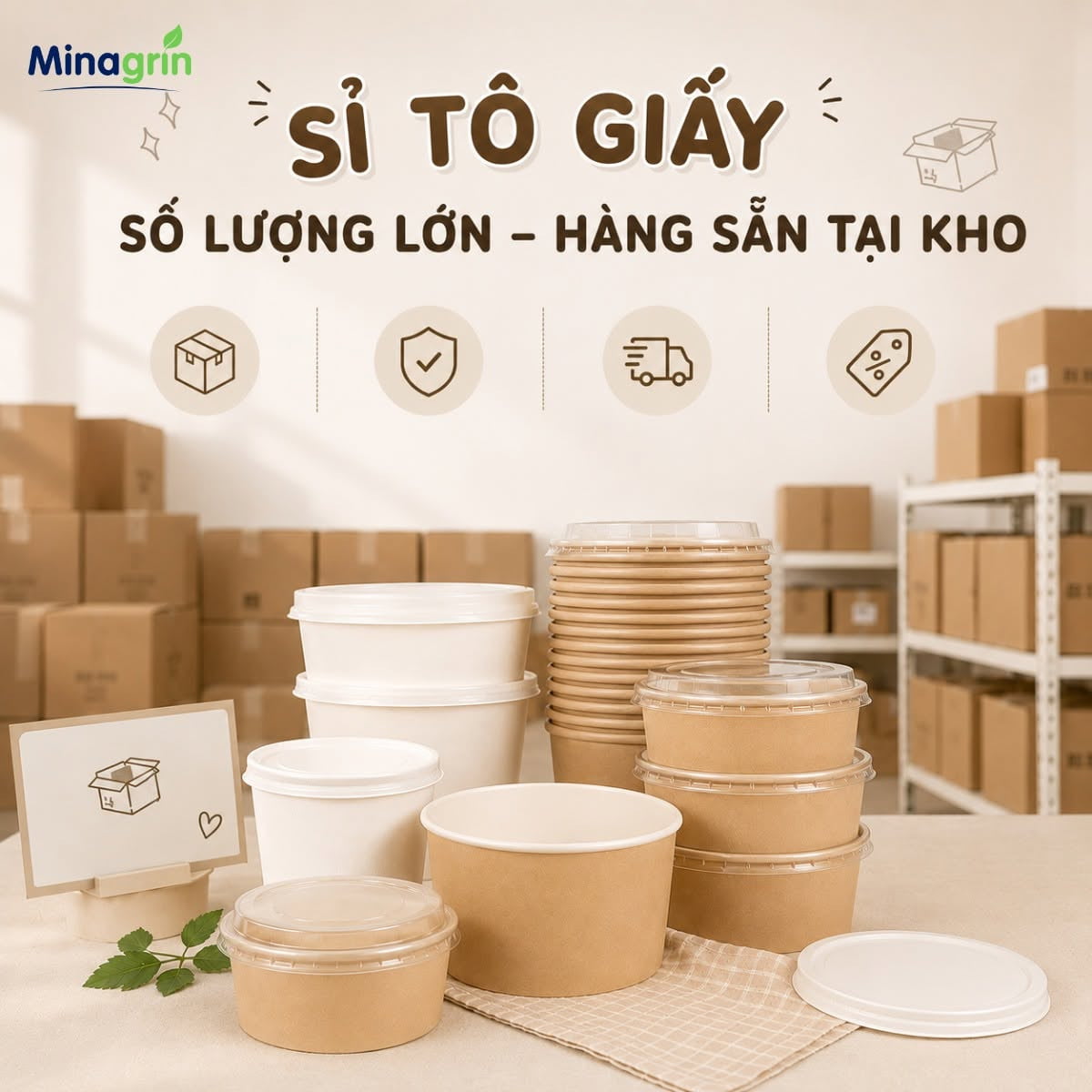 Đồ dùng một lần F&B giá rẻ – Nguồn hàng sỉ cho đại lý và quán ăn